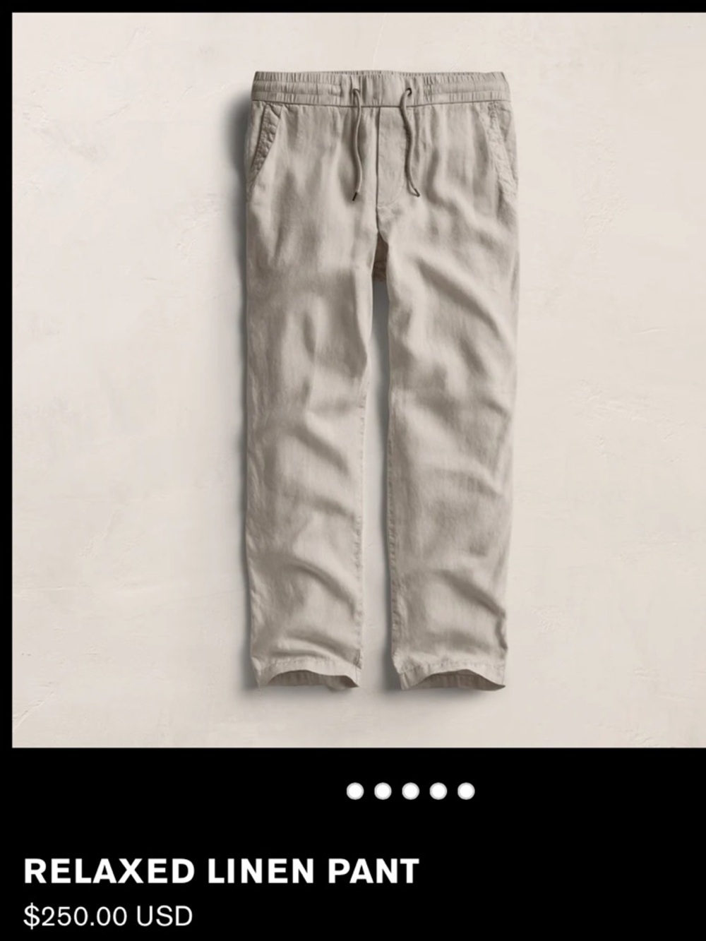 James Perse Men's Linen Drawstring Joggers Size 4